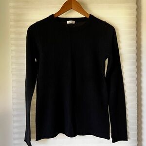 J Crew Gustoso Black Long Sleeve cashmere Sweater